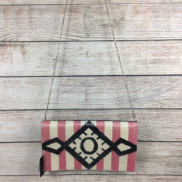America & Beyond Candy Crush Clutch Beaded Removable Chain Strap - Picture 2 of 13